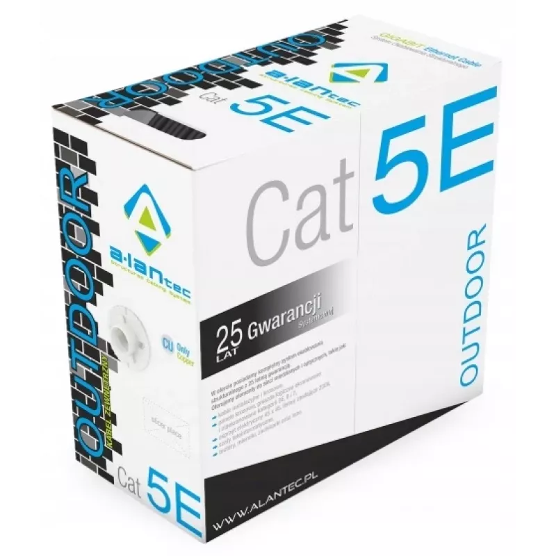 Tinklo kabelis A-LAN KIU5OUTZ305 U/UTP Cat5e 305 m Pilka