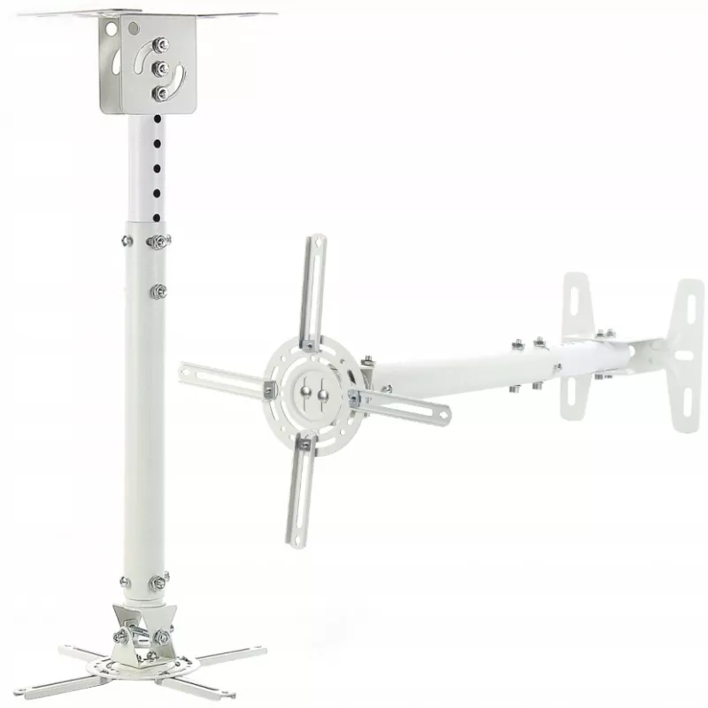 Lubinis projektoriaus laikiklis P-107W 45-76 cm baltas 15 kg