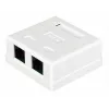 Jungtis Alantec GN002 2×RJ45 motina–motina balta tiesi plastikinė