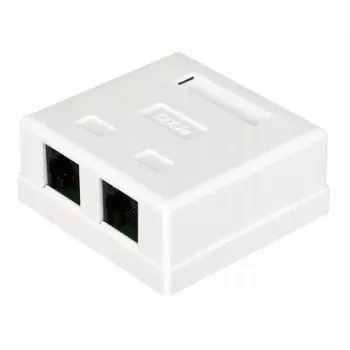 Jungtis Alantec GN002 2×RJ45 motina–motina balta tiesi plastikinė