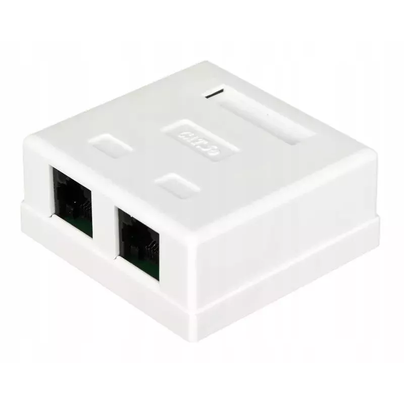 Jungtis Alantec GN002 2×RJ45 motina–motina balta tiesi plastikinė