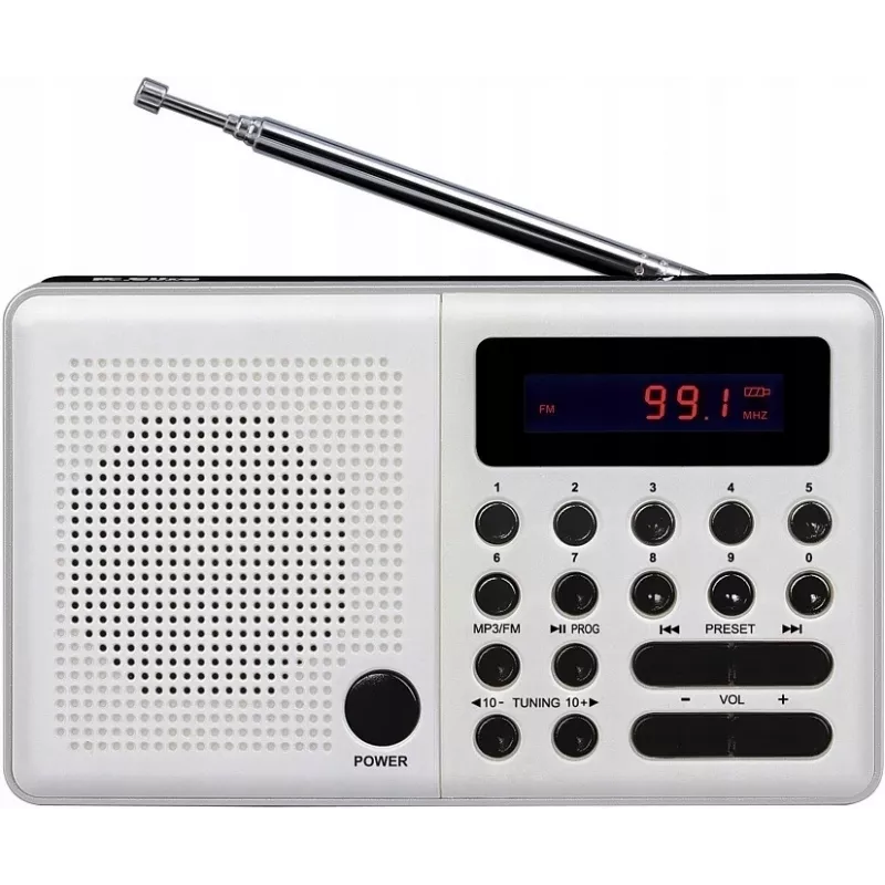 Eltra Radio Pliszka USB, FM, baltas