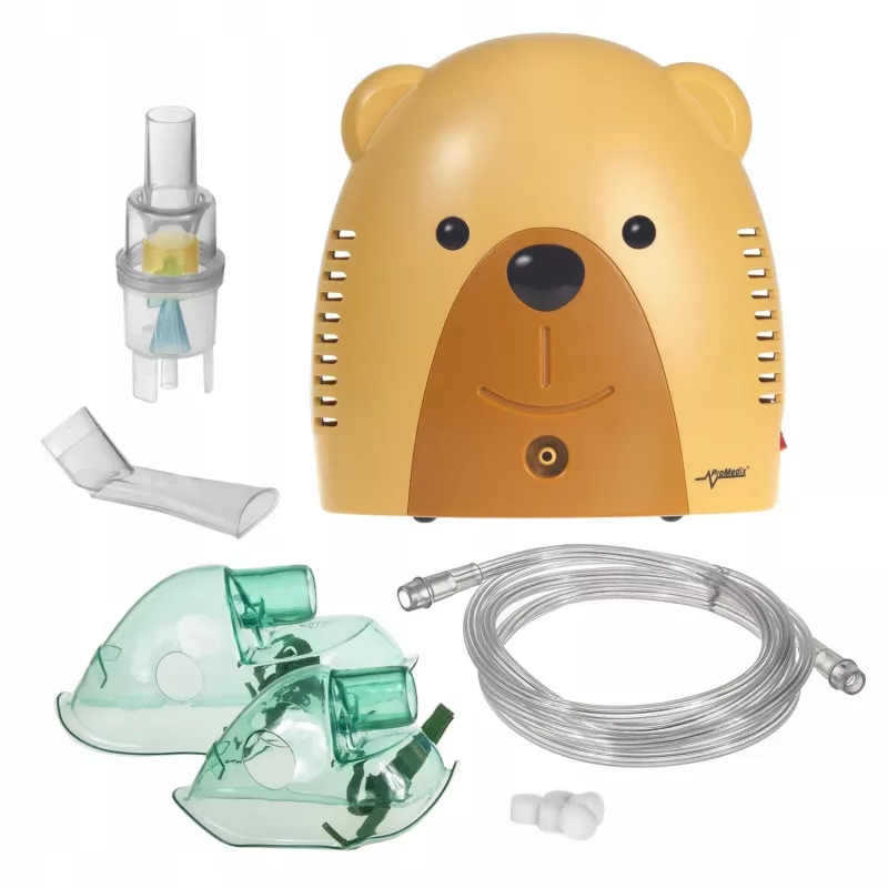 Promedix PR-811 inhaliatorius vaikams, meškiukas, purkštuvas, kaukės, filtrai