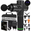 BLOW Wave 4000 44-340# raumenų masažo pistoletas, 30 greičių, 10 antgalių, 100 W, LCD jutiklinis ekranas, USB-C, juodas