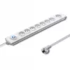 Apsauginis įtampos filtras Qoltec 50293 Baltas 8 AC lizdai 230 V