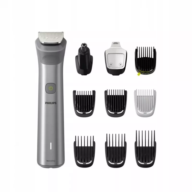 Philips All-in-One Trimmer MG5920/15 Series 5000, Nerūdijantis plienas, 0,5 mm, 1,6 cm, 1 mm, Barzda, Ausys, Nosis, Baterija