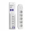 Qoltec 50276 ilginimo laidas 1,8 m 5 AC lizdų baltas