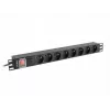 Lanberg PDU-08E-0200-BK 1U 8x Type E 16A 230V perjungiamas PDU