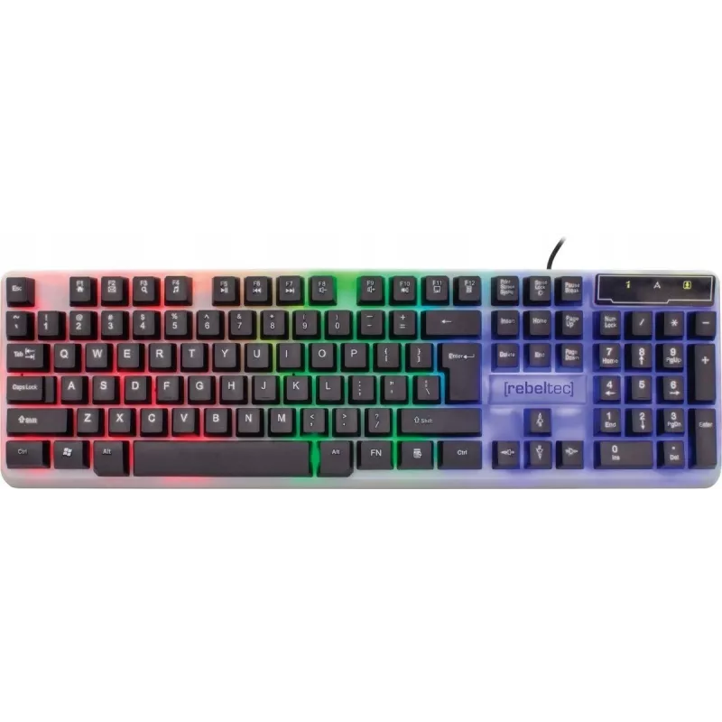 Rebeltec Gaming Keyboard Neon – pilno dydžio laido klaviatūra su LED apšvietimu
