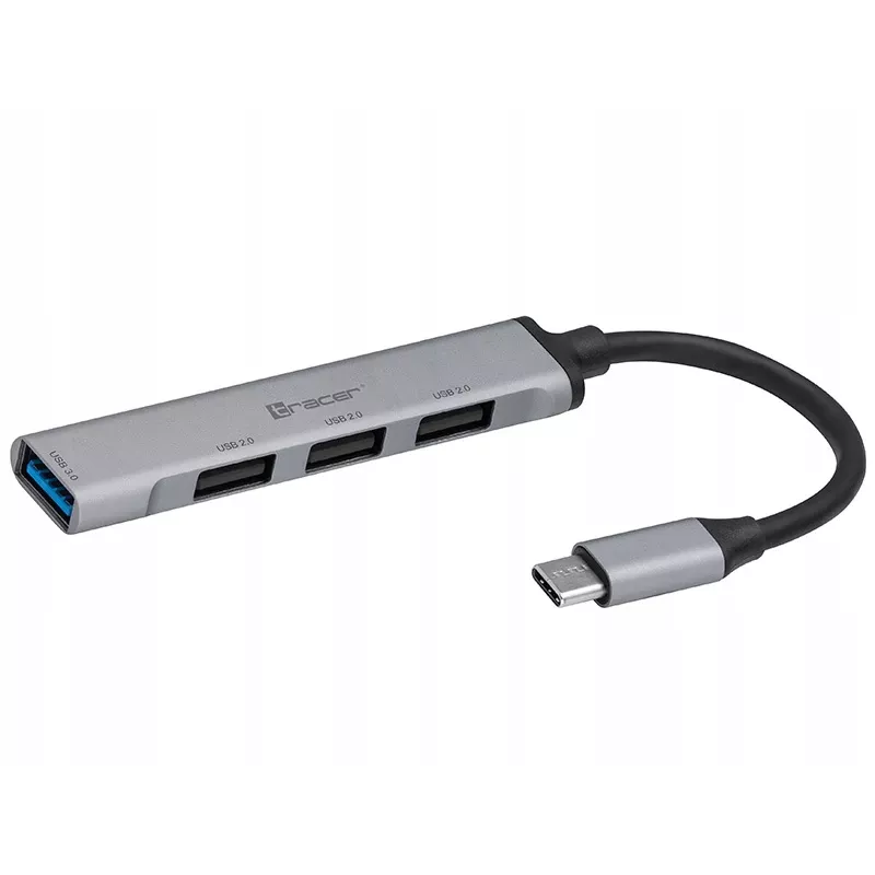 Tracer H40 USB Type-C aliumininis USB 3.0 / 2.0 4 prievadų šakotuvas