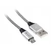 USB laidas Tracer TRAKBK46928 1 m USB A – Micro-USB B juodas sidabrinis