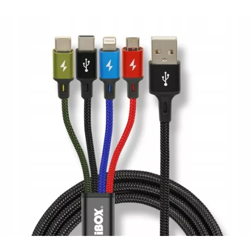 Universalus 4 viename įkrovimo laidas I-BOX USB IKUM4W1