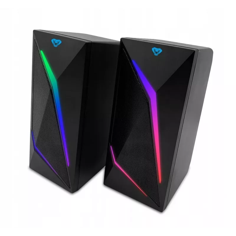 Media-tech MT3172 Black 2.0 stereo garsiakalbiai su RGB apšvietimu ir Bluetooth 5.0