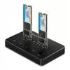 Qoltec 50310 Docking stotelė 2x SSD M.2 SATA NGFF USB Type C