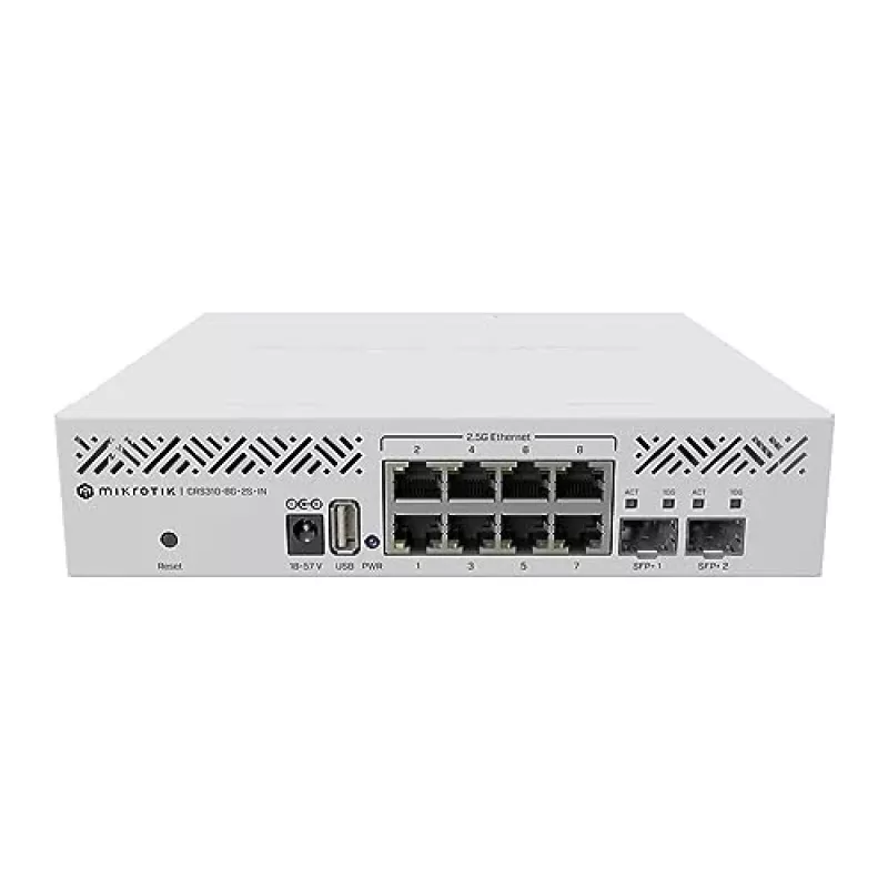MikroTik CRS310-8G+2S+IN valdomas tinklo komutatorius, 8x 2,5G, 2x SFP+
