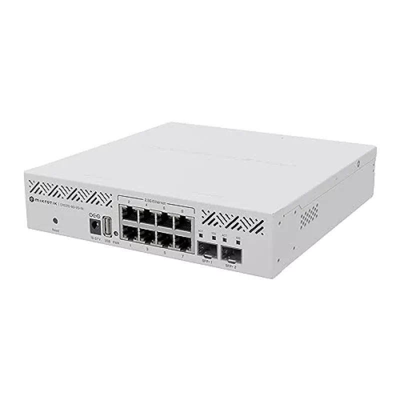 MikroTik CRS310-8G+2S+IN valdomas tinklo komutatorius, 8x 2,5G, 2x SFP+