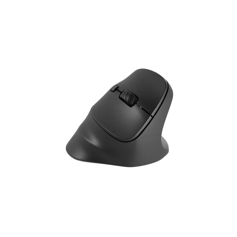Belaidė vertikali optinė pelė NATEC CRAKE 2 – Bluetooth 5.2, 2400 DPI, 6 mygtukai, dešinei rankai, juoda