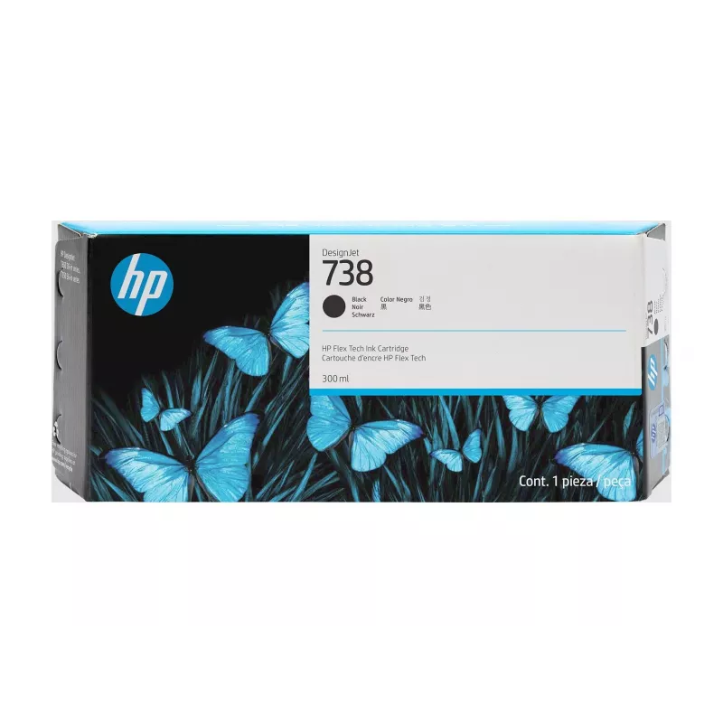 HP 738 300 ml juoda „DesignJet“ rašalo kasetė