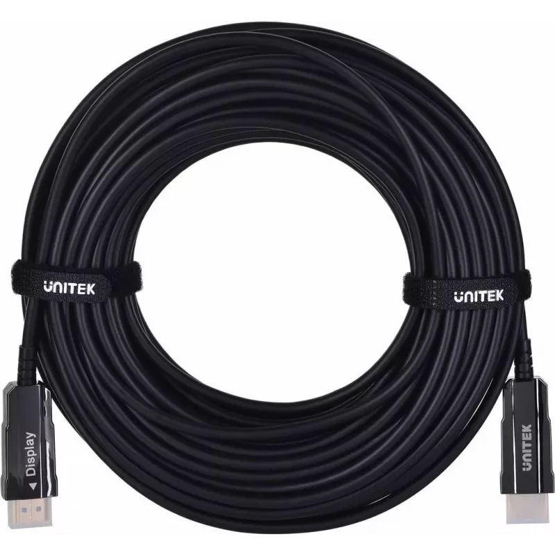 Unitek C11072BK-20M HDMI 2.0 AOC optinis kabelis 20 m, 4K 60 Hz, juodas