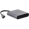 UNITEK V1404B USB-C adapteris, 2x HDMI, 4K@60Hz, MST