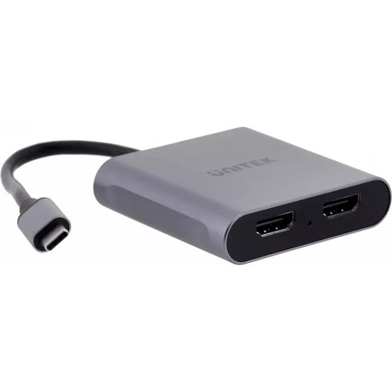UNITEK V1404B USB-C adapteris, 2x HDMI, 4K@60Hz, MST