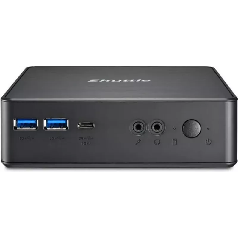 Shuttle XPC Nano PC NC40U5, Intel Core i5-1235U, 1x HDMI, 1x DP, 1x USB-C/DP, 6x USB3.2, 1x 2,5 colio vieta, 2x M.2, 1x LAN, RAID, 24/7 nuolatinis darbas, su VESA ir stovu
