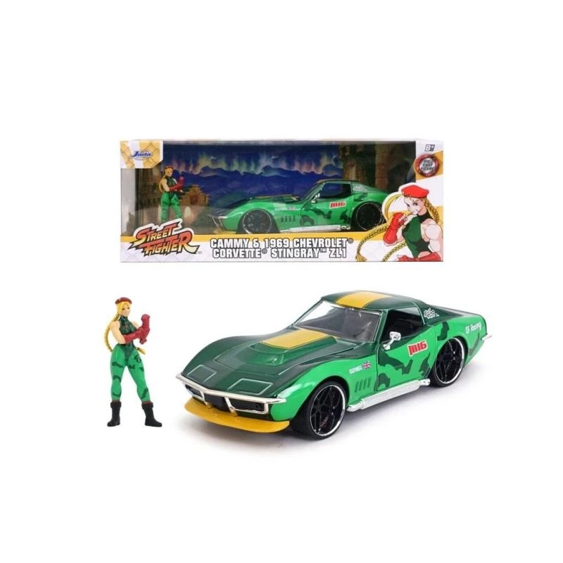 Automobilis Jada Toys Street Fighter 1969 Chevrolet 1:24 Metalinis Žalias