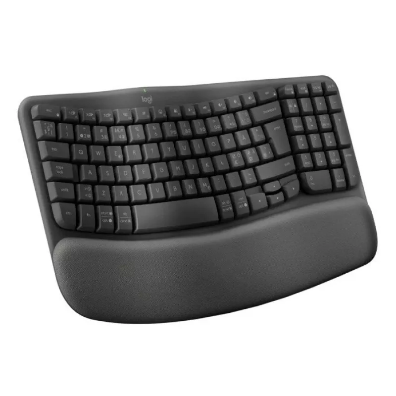 Logitech Wave Keys Office belaidė klaviatūra RF + Bluetooth QWERTY danų, suomių, norvegų, švedų, grafitas