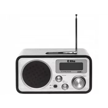 Nešiojamas radijo imtuvas ELTRA Kormoran analoginis FM LW LCD juodas sidabrinis