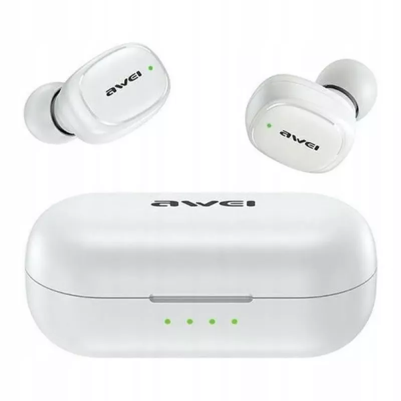 Awei AWE000177 Baltos belaidės ausinės TWS Bluetooth 5.1