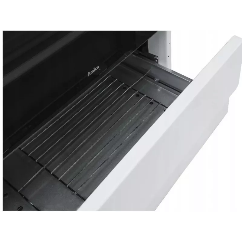 Laisvai pastatoma viryklė Amica SHM51071W balta dujinė elektrinė 4 dujinės zonos 63 L