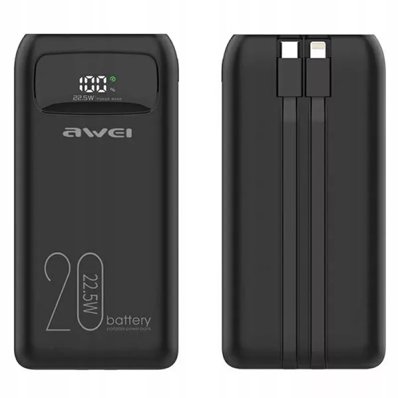 Powerbank 20000mAh Awei P169 K 22.5W USB-C + Apple laidas