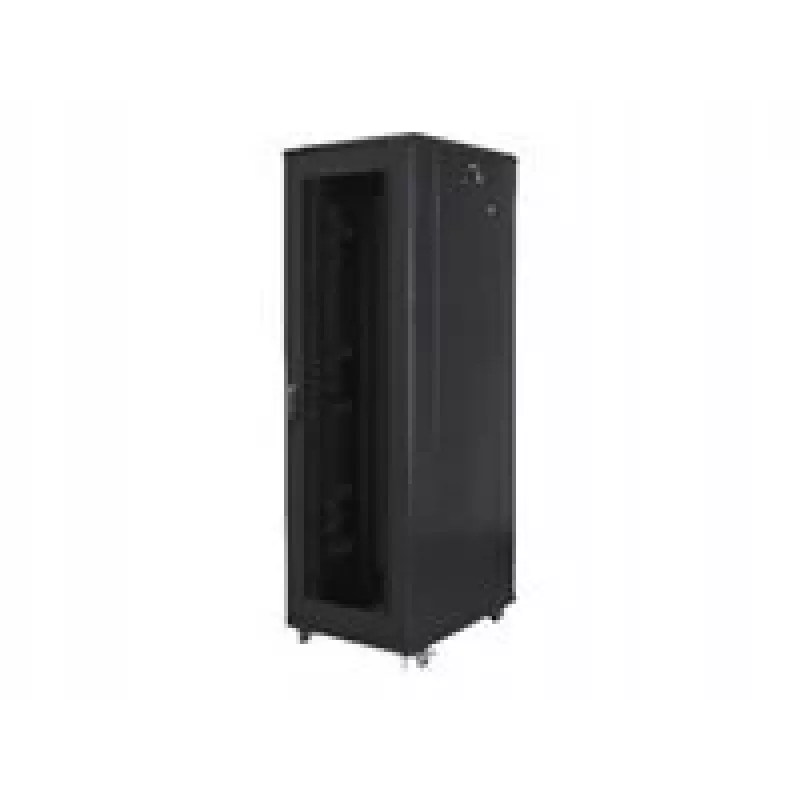 Stovo spinta 19 colių LANBERG FF01-8842-23B 42U su tinkliniu priekiniu dangčiu, juoda