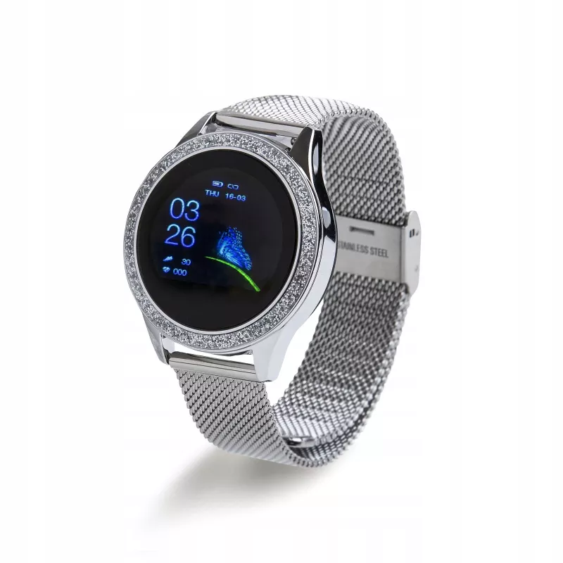 Išmanusis laikrodis ORO-MED ORO-SMART CRYSTAL SILVER