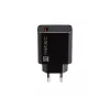 NATEC Ribera universalus greitojo įkrovimo sieninis kroviklis — 18 W (5–15 V, iki 3 A), 1× USB-A, Huawei FCP/SCP, juodas