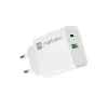 Patalpų kintamosios srovės greitasis įkroviklis NATEC RIBERA 12V 20W USB-C PD 3.0 + USB-A Samsung AFC Baltas