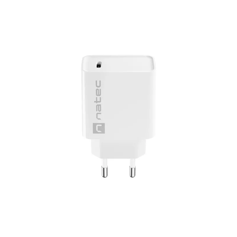 Vidinis USB-C greitasis įkroviklis NATEC RIBERA 12V 20W Quick Charge 3.0 Baltas
