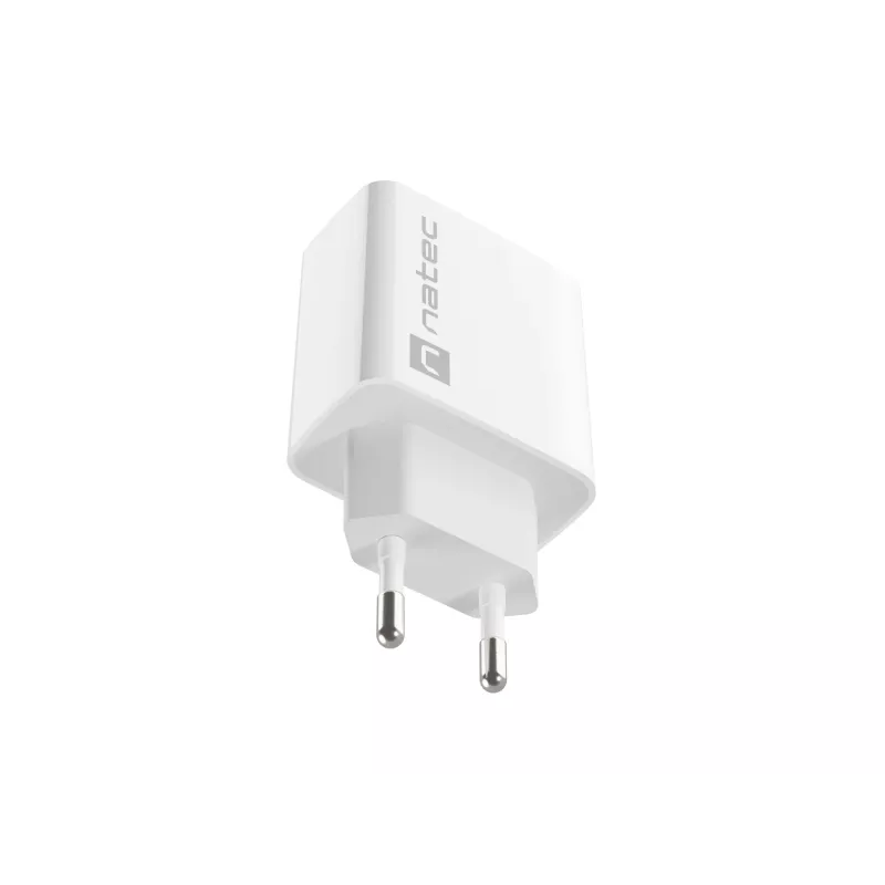 Vidinis USB-C greitasis įkroviklis NATEC RIBERA 12V 20W Quick Charge 3.0 Baltas