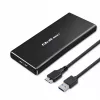 M.2 SATA SSD išorinis korpusas QOLTEC 51854 USB 3.0 be įrankių