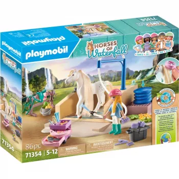 Playmobil Horses of Waterfall – Plovimo stotelė su Isabella ir liūte