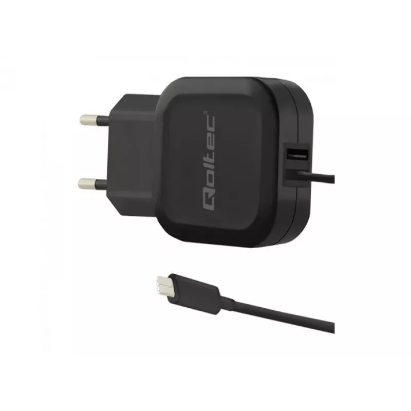 Qoltec 50190 Mobiliojo įrenginio įkroviklis iš tinklo, 3.4 A, USB, USB-C laidas