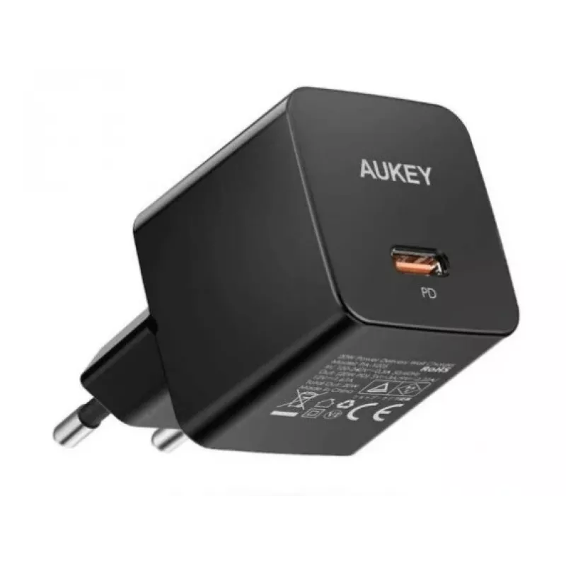 Sieninis įkroviklis Aukey PA-Y20S 20W USB-C Power Delivery, kompaktiškas, vieno prievado