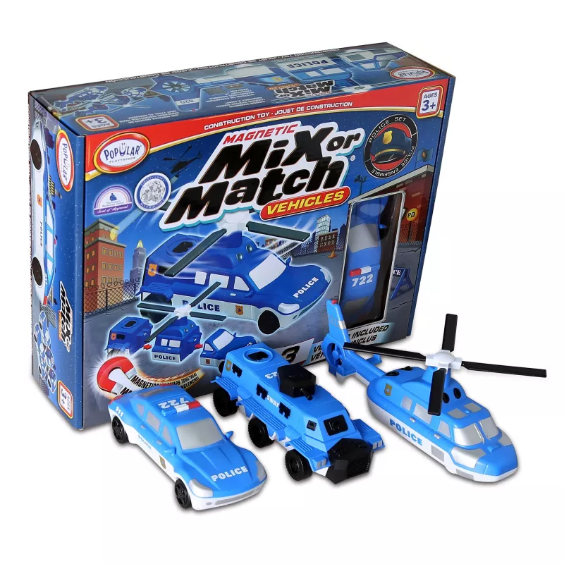 Transporto priemonių rinkinys „Mix or Match Vehicles“ – Policija, MALIK