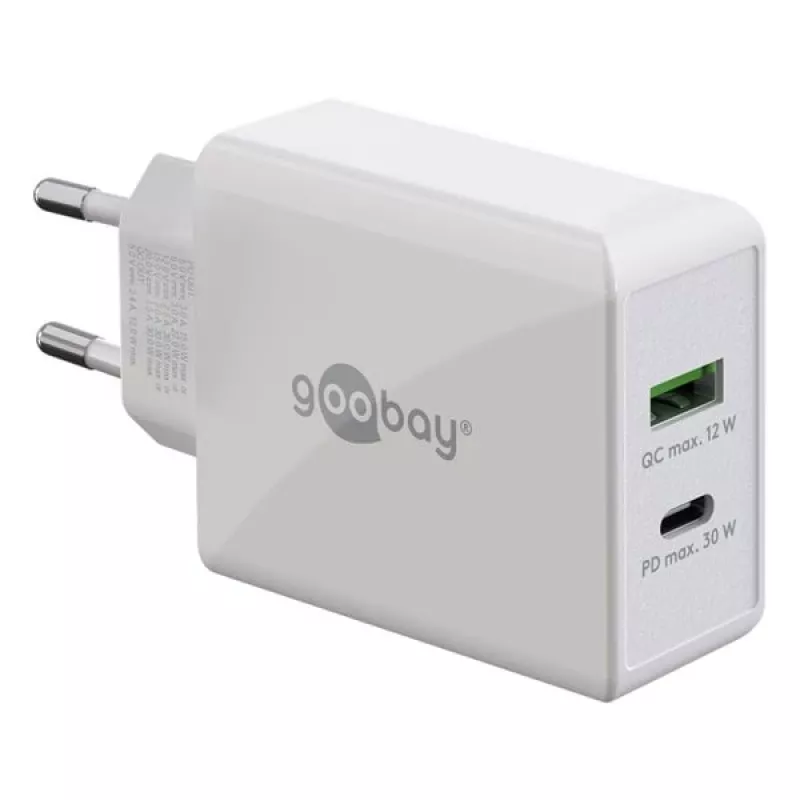 Goobay Dual USB-C™ PD (Power Delivery) greitasis įkroviklis (30 W) (61674)