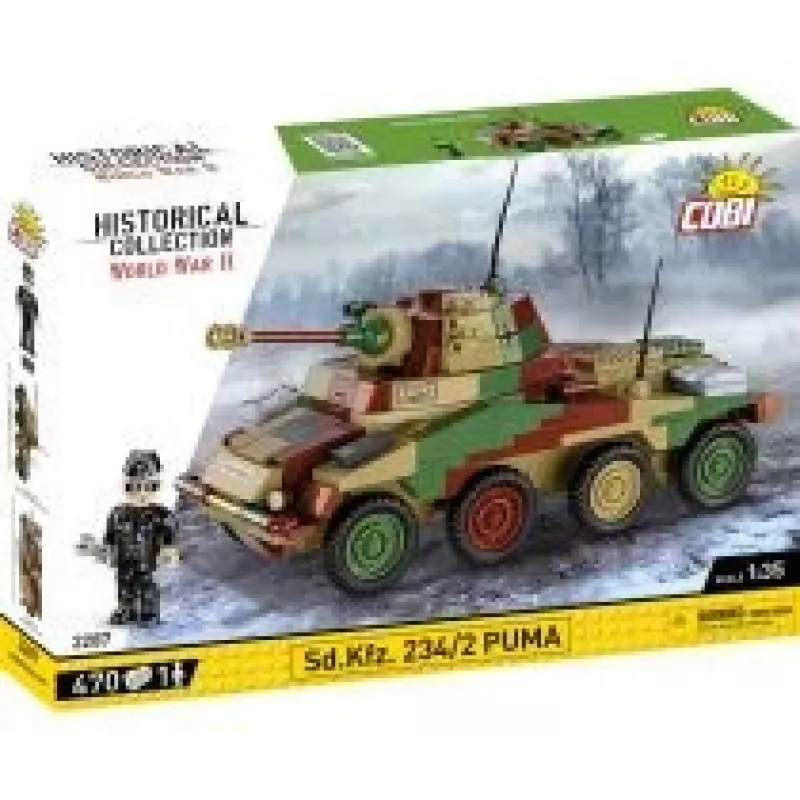 Cobi Historical Collection II pasaulinio karo SD.Vehicle 234/2 Puma modelis, įvairiaspalvis