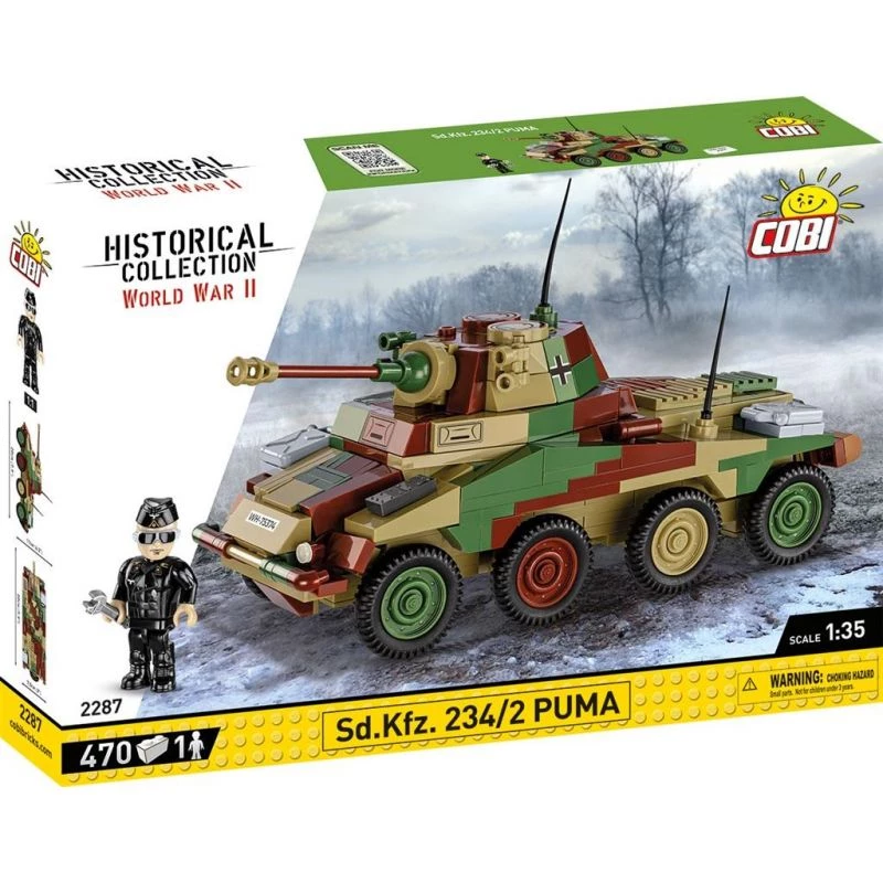 Cobi Historical Collection II pasaulinio karo SD.Vehicle 234/2 Puma modelis, įvairiaspalvis