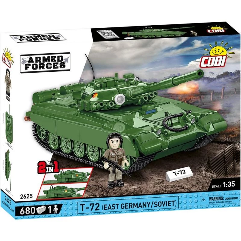 Konstrukcinis rinkinys COBI T-72 Rytų Vokietija / Sovietų Sąjunga 680 dalių