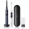 Oral-B iO8 Series Duo elektrinis dantų šepetėlis su įkrovimu, 6 režimai, 2 antgaliai, juodas/baltas