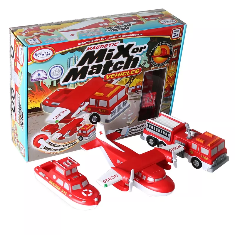 Transporto priemonių rinkinys Popular Playthings Mix or Match Vehicles Fire and Rescue