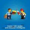 LEGO City Burger Van Maistas Automobilyje Statybos Rinkinys 5+ Metų Vaikams ir Mergaitėms Žaislinis Maisto Sunkvežimis Virtuvės Žaidimų Rinkinys su Pardavėjo Minifigūra ir Aksesuarais